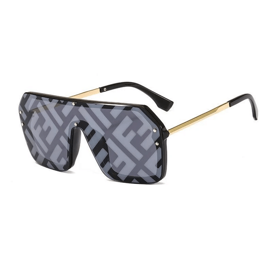 FDI – Fashion Watermark Conjoined Lens Sunglasses