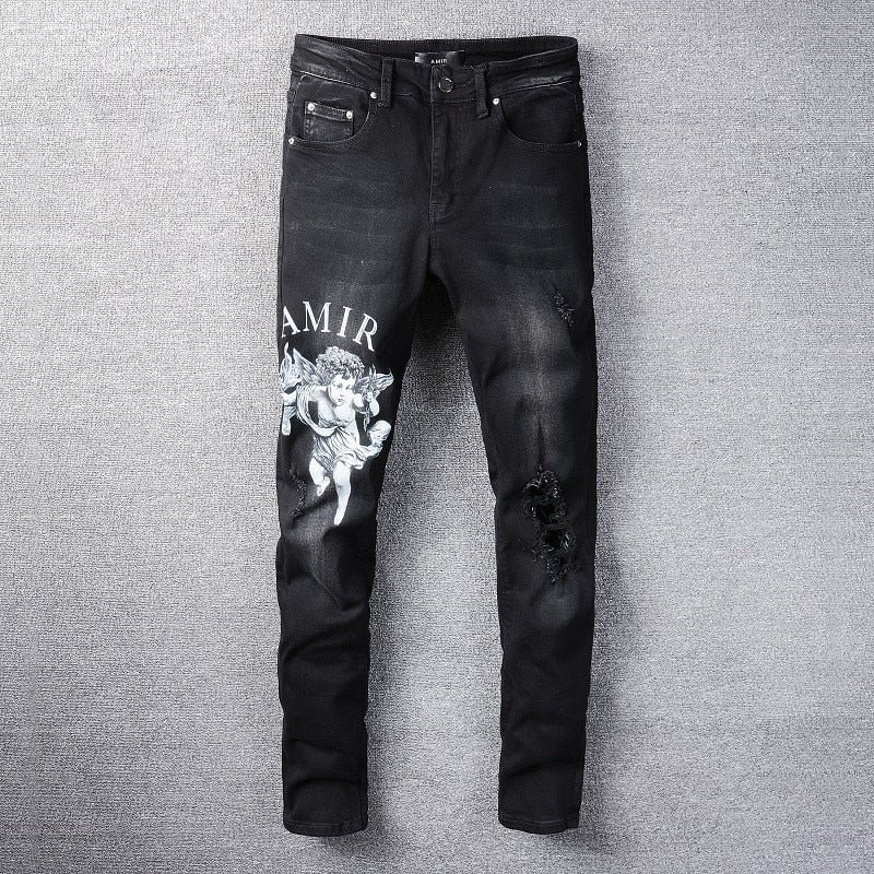 AMIRI – JEANS Black Letter Angel Printing